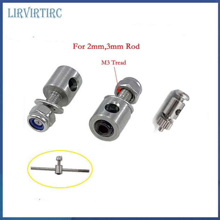 RC รุ่น Push Rod Linkage Stopper 2 มม.2.5 มม.3 มม.Servo Horn Connector สแตนเลสดึง Rod ตําแหน่งตัวควบคุมสําหรับ RC เรือรถยนต์เครื่องบิน