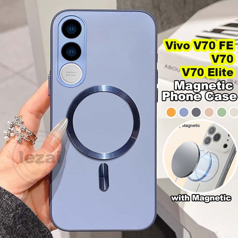 ไร้สายชาร์จแม่เหล็กกรณี เคสVivo V70 FE V 70 Elite V70FE VivoV70FE V60 Lite 5G 2026เคส กรณี Anti-fall กันกระแทกหรูหราออกแบบใหม่ปกหลัง