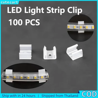 ขายึดไฟนีออนเฟล็กซ์โปร่งใส | คลิปยึดแถบ LED ซิลิโคน | ตัวยึดใสพร้อมฮาร์ดแวร์รูสกรู