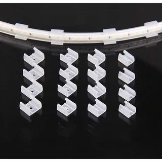 ขายึดไฟนีออนเฟล็กซ์โปร่งใส | คลิปยึดแถบ LED ซิลิโคน | ตัวยึดใสพร้อมฮาร์ดแวร์รูสกรู