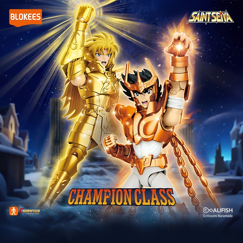 【NEW】BLOKEES Saint Seiya Gemini Taurus Sagittarius Figure 15cm Champion Classสันต์เซียตัวต่อฟิกเกอร์