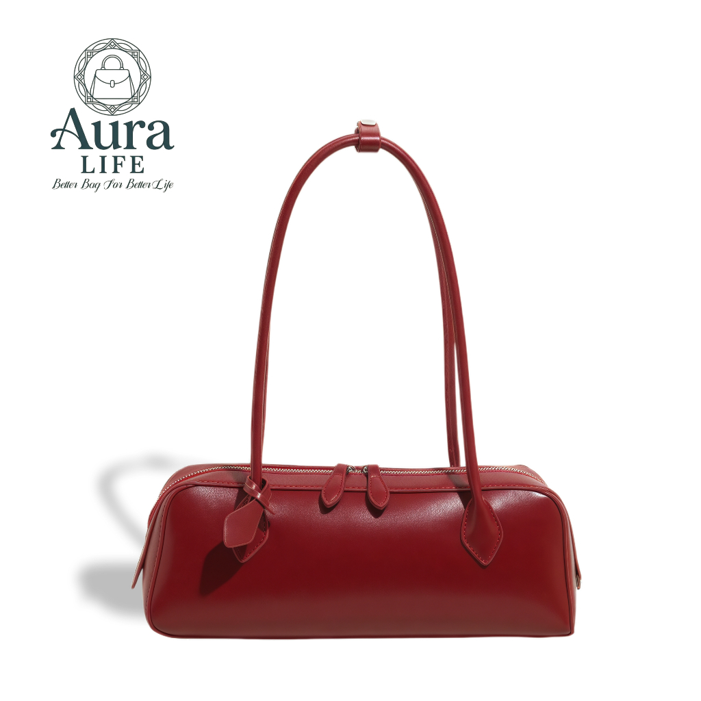 Aura Life 2026 New French Retro Baguette Bag - High-End Long Handle Underarm Bag - Urban Minimalist Shoulder Handbag for Women