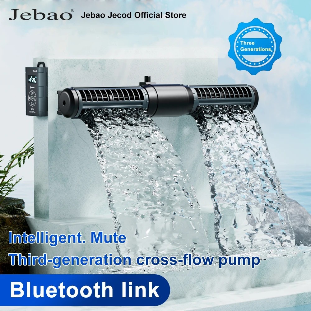 Jebao Jecod สมาร์ทบลูทูธ Cross Flow ปั๊ม DCW50-180 Aquarium ถังปลาหมุนเวียน Submersible ปั๊ม Intelligence App ควบคุม DC ปั๊มน้ํา