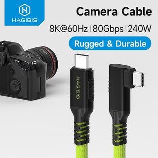 Hagibis สายเชื่อมต่อกล้อง USB-C USB C มุมขวาสาย Tethering Fast Data Transfer และ Live Preview สําหรับ Canon Nikon Sony