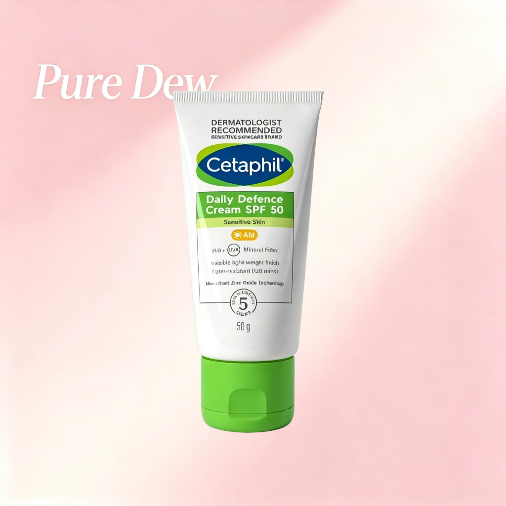 Cetaphil Daily Defence Cream SPF50 50g, Canadian Made, Zinc Oxide Physical Sunscreen