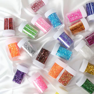 DIY กลิตเตอร์หลากสี 20g ผงหยาบพร้อมจัดหาสต็อก