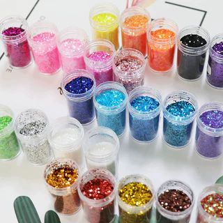 DIY กลิตเตอร์หลากสี 20g ผงหยาบพร้อมจัดหาสต็อก