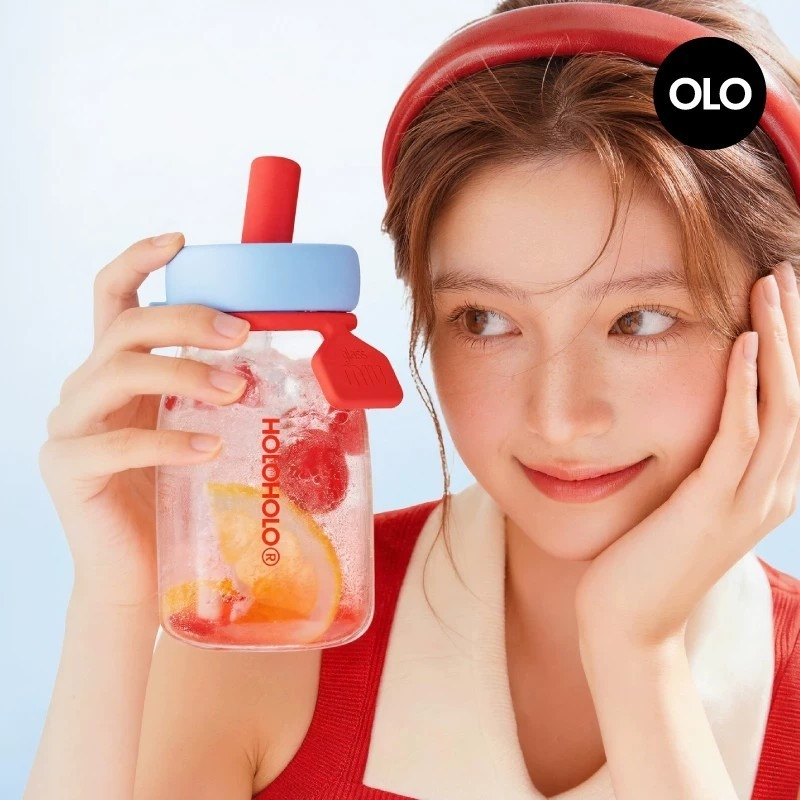 แก้วน้ำ HoloHolo 2026 แก้วแยกชา หลอดดูด แฟชั่น ออฟฟิศ สาวน่ารัก น่ารัก