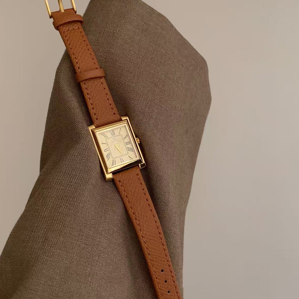 สุภาพสตรี Elegant Quartz Vintage นาฬิกา Niche Minimalist รูปที่ 8