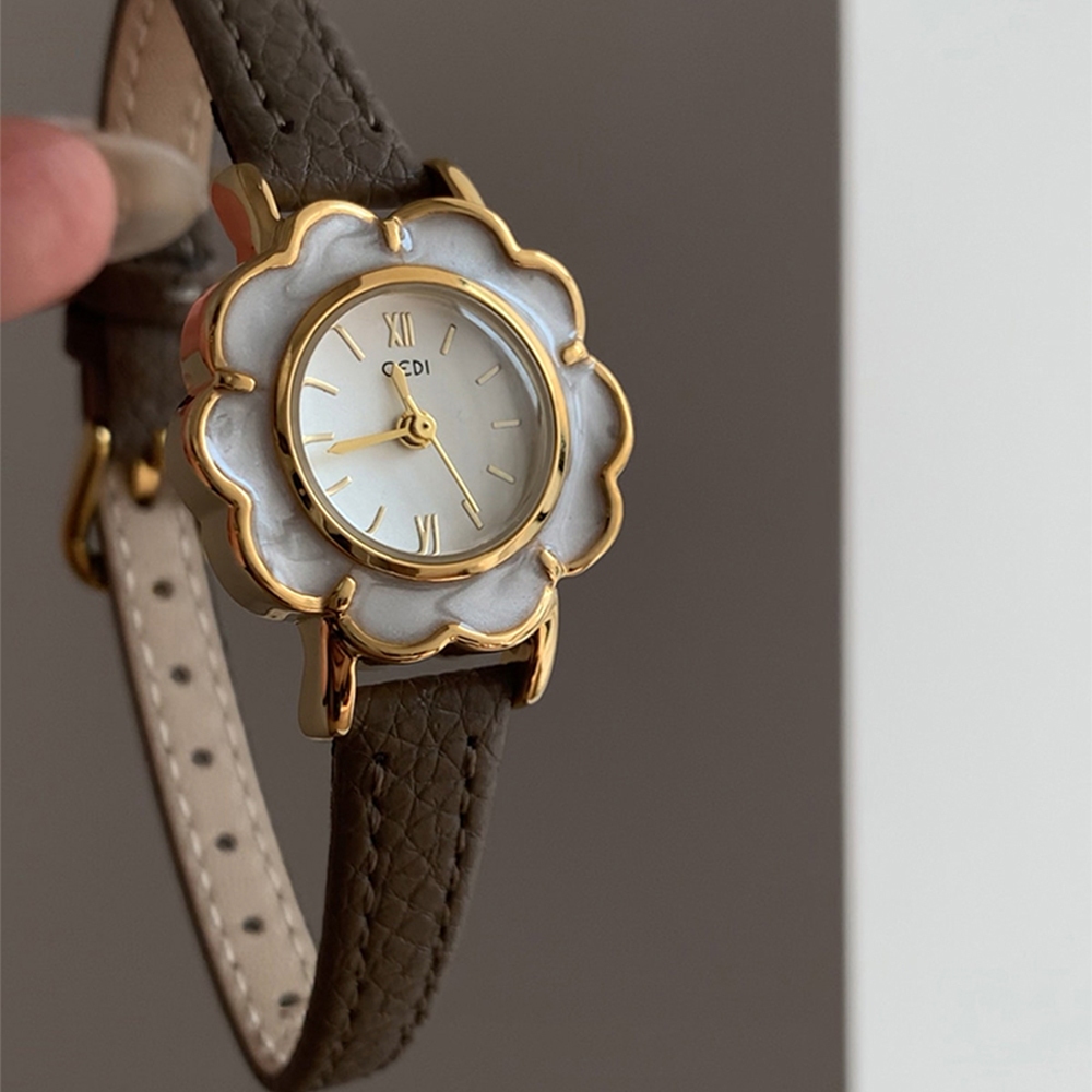 สุภาพสตรี Elegant Quartz Vintage นาฬิกา Niche Minimalist รูปที่ 4