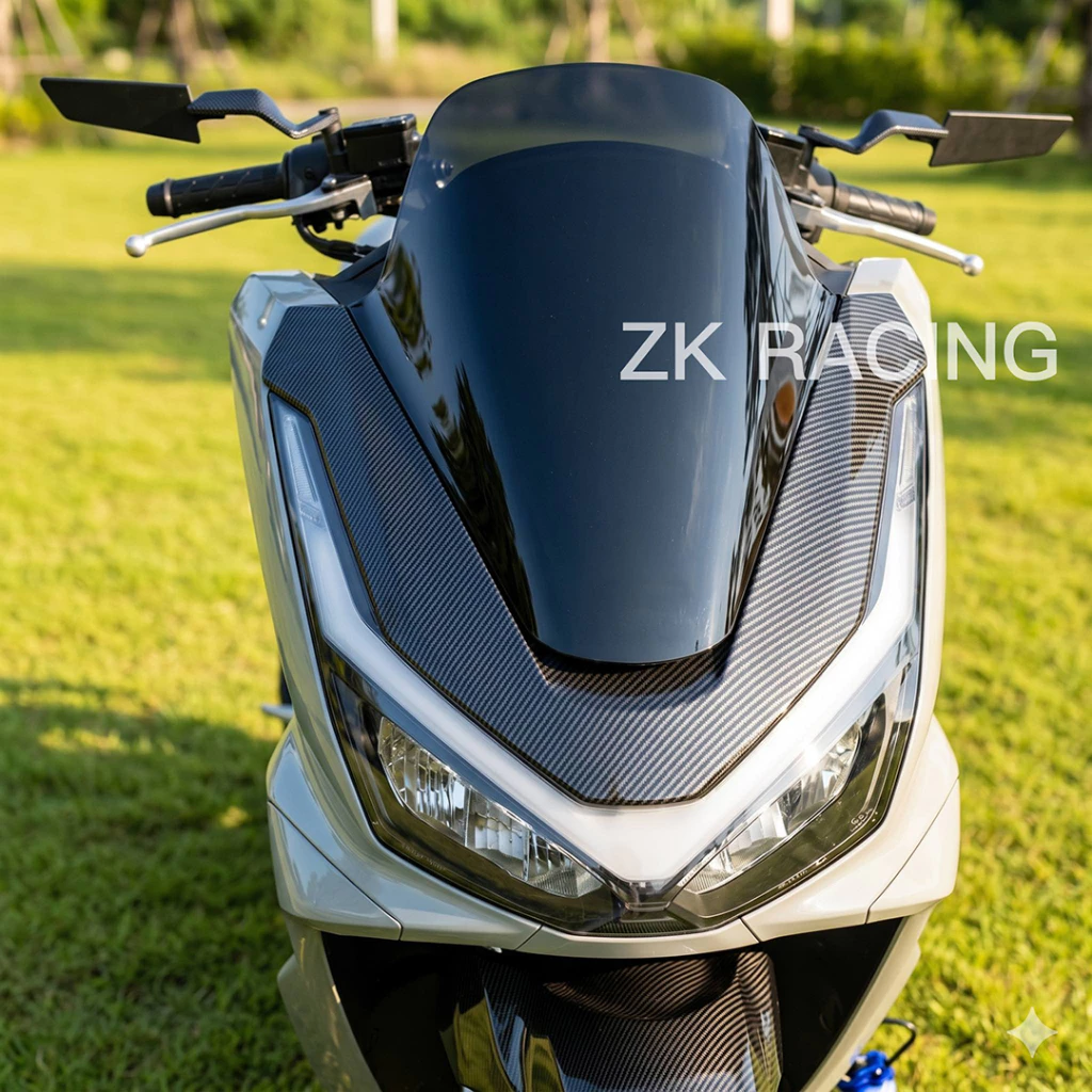 คิ้วไฟหน้า กรอบไฟหน้า ลายคาร์บอน Honda PCX160 2025-2026 thumbnail 7
