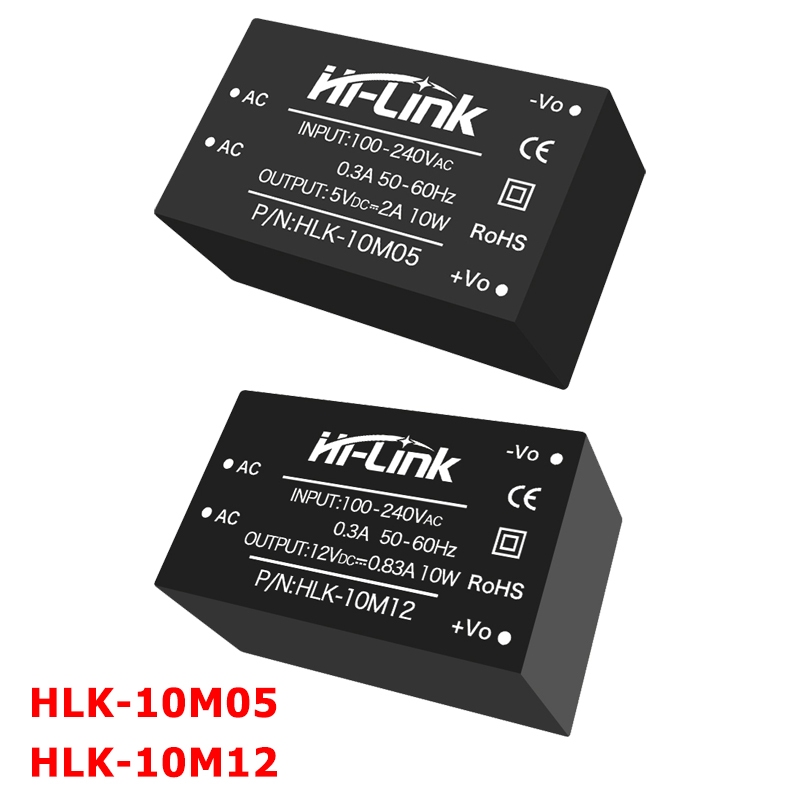 HLK-10M05 10M12 AC-DC 10W 220V ถึง 5V 2A 12V 0.83A โมดูลแยกตัวควบคุมเอาต์พุตเดี่ยวสลับอะแดปเตอร์แปลง