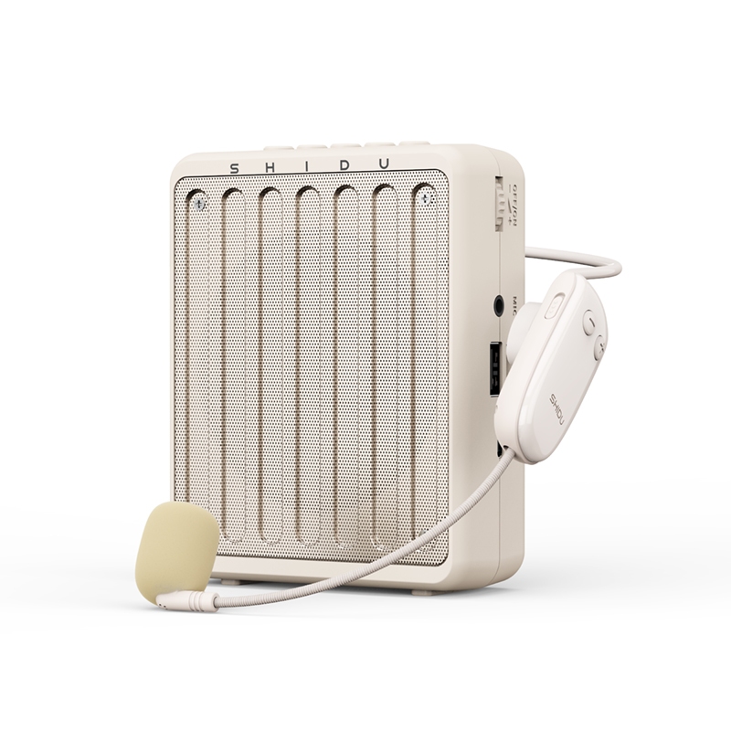 SHIDU Mini Portable Voice Amplifier Speaker With Wireless Microphone Lapel สําหรับครู