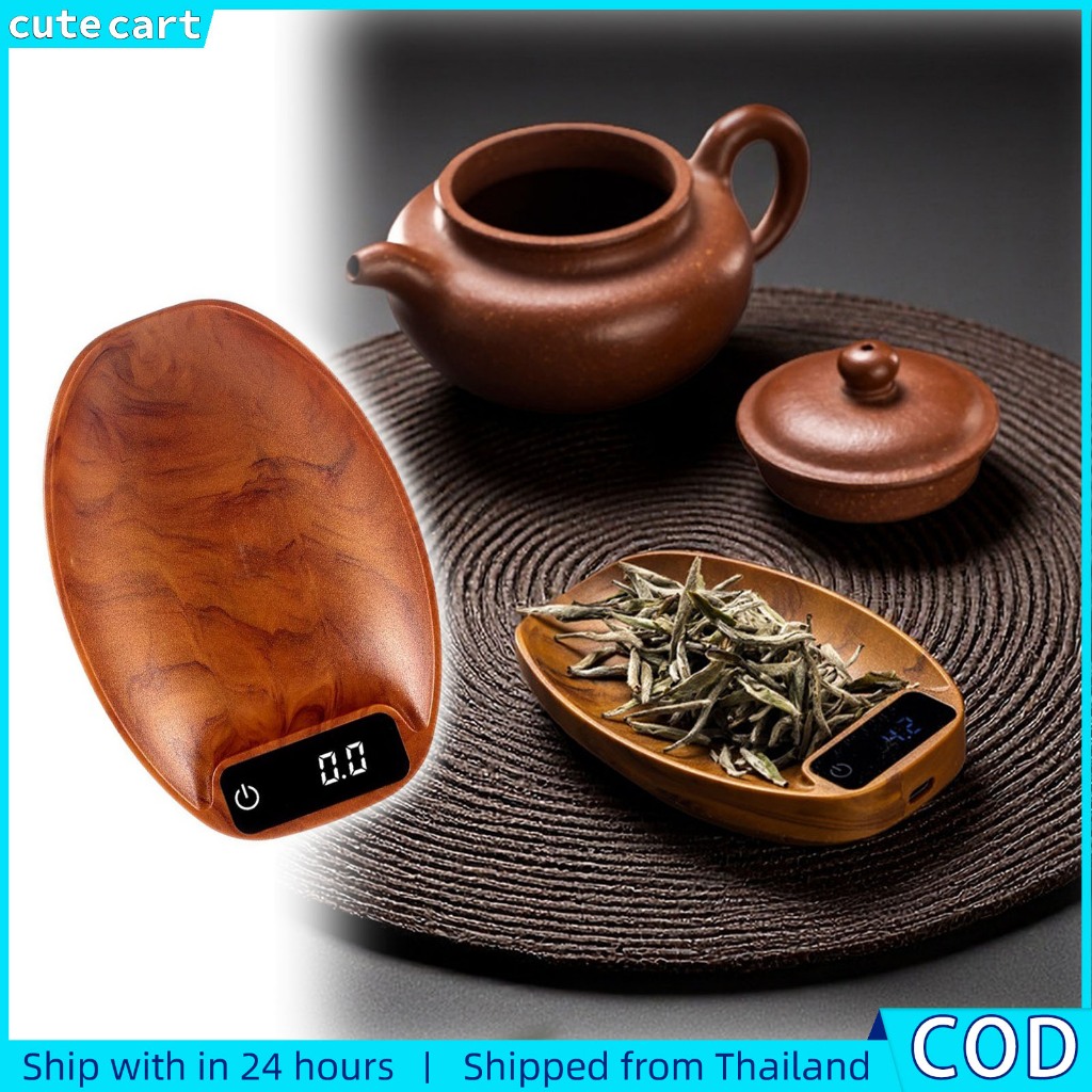 เครื่องชั่งกาแฟดิจิตอลถาดทํายาถั่วไม้ | เครื่องชั่งเอสเพรสโซ่ความแม่นยําสูงบาริสต้าเครื่องมือแบบพกพากระทะชั่งน้ําหนัก