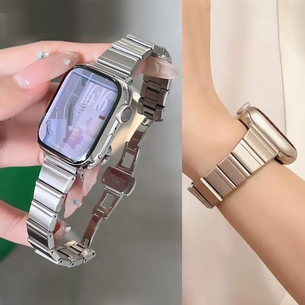 สายนาฬิกาข้อมือสแตนเลสสําหรับสายนาฬิกา ชุด11 10 9 87654321,SE,Ultra Metal i Wath Strap ขนาด 41mm 45mm 40mm,42mm,46mm,44mm 49mm Steel iwatch Strap