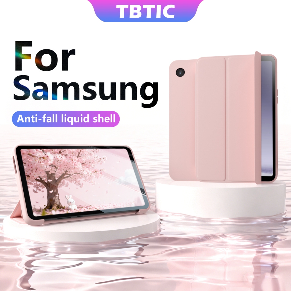 TBTIC Samsung Galaxy Tab A11/A11Plus A9 A9 Plus A8 A7 A7Lite เคสป้องกัน PU Leaher ซิลิโคนอ่อนนุ่มพับฝาครอบ Galaxy Tab S9 S7 S8 S6Lite เคสป้องกัน – โปรปัง