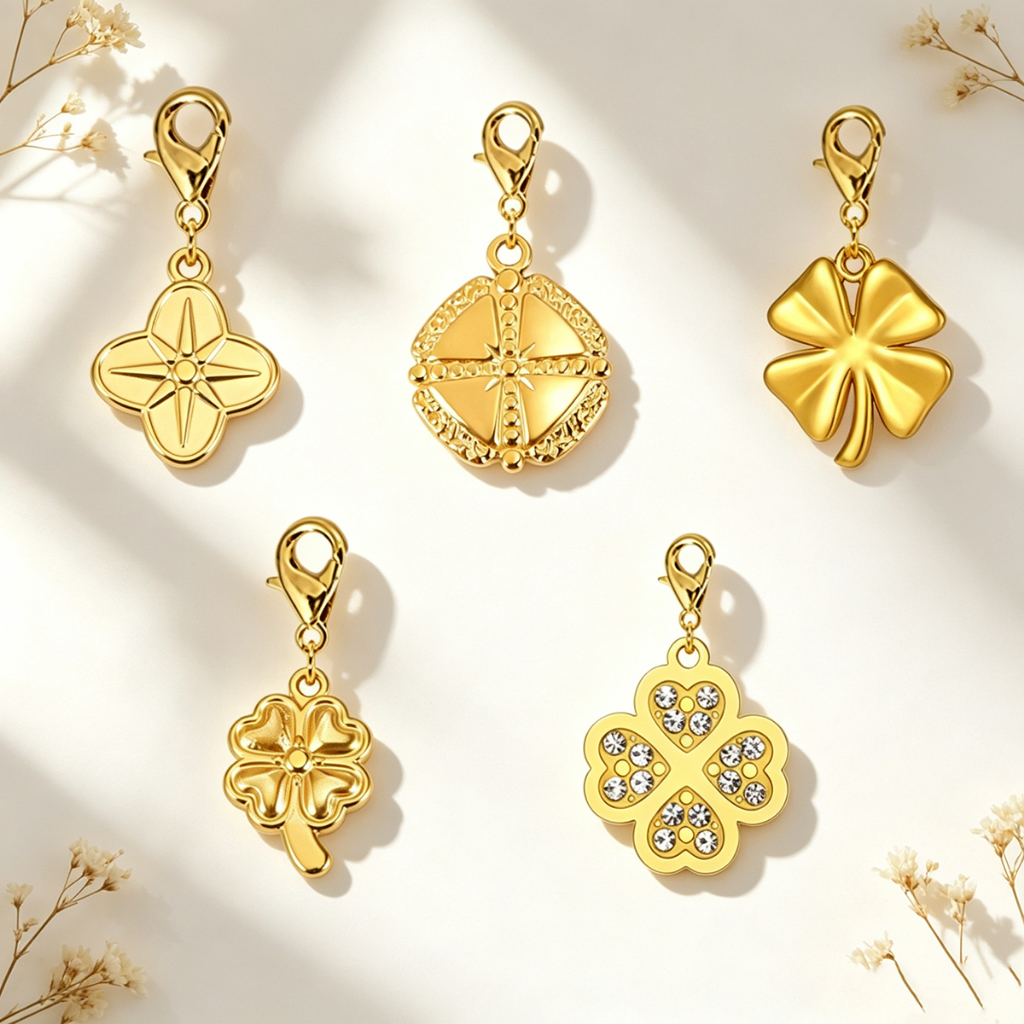 MYSHAPE Lucky Clover จี้อุปกรณ์เครื่องประดับสแตนเลสขายส่ง DIY ทํา