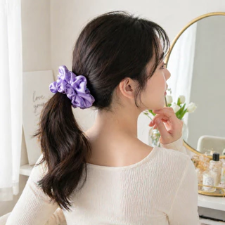 NEAU ยางมัดผมแฟชั่น ผ้าซาติน Scrunchie พรีเมียม นุ่มลื่น ลุคคุณหนู