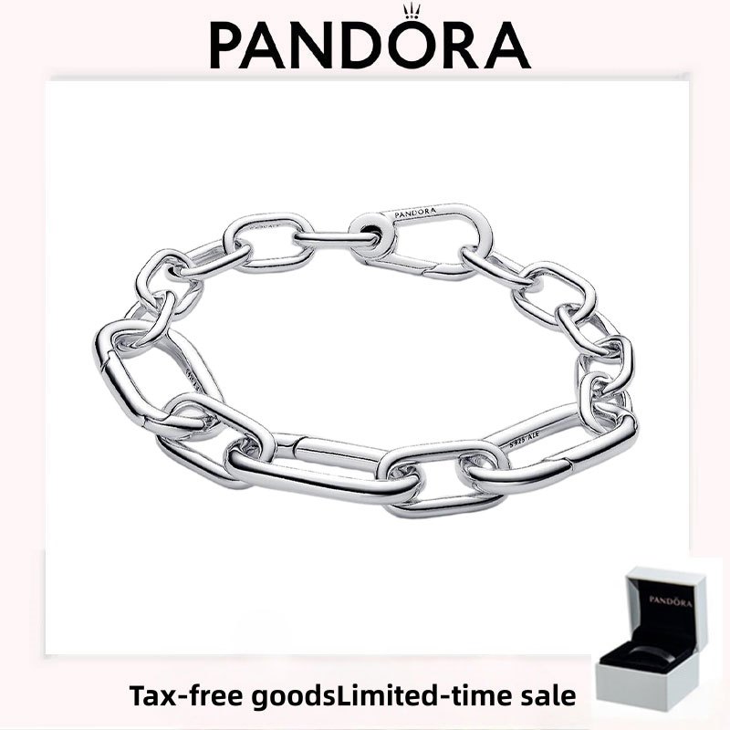 อุปกรณ์เสริม PANDORA (พร้อมกล่อง) สร้อยข้อมือโซ่ Link หรูหราวันหยุดคุณภาพสูง