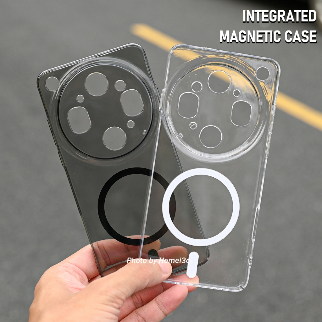 เคสพีซีแบบแข็งบางแม่เหล็กใสป้องกันสีเหลืองสําหรับ Oppo