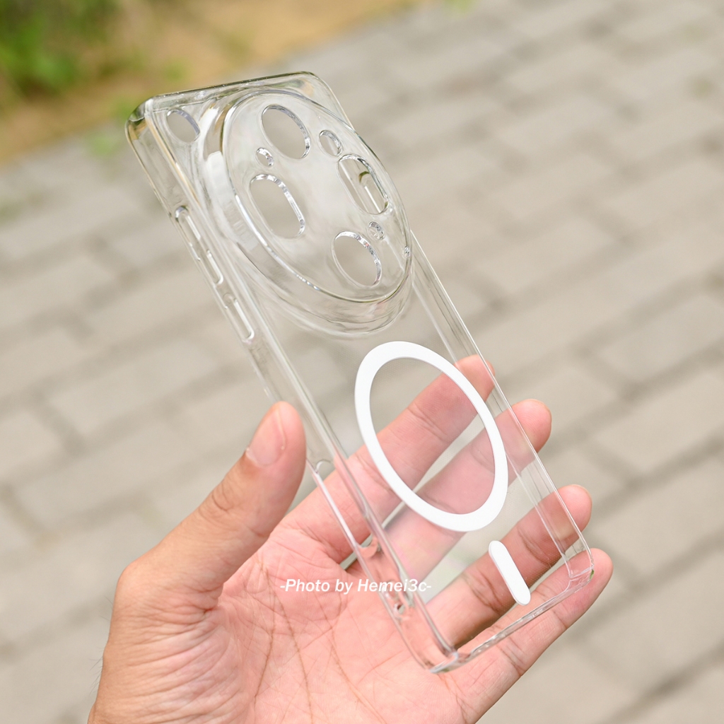 เคสพีซีแบบแข็งบางแม่เหล็กใสป้องกันสีเหลืองสําหรับ Oppo รูปที่ 3