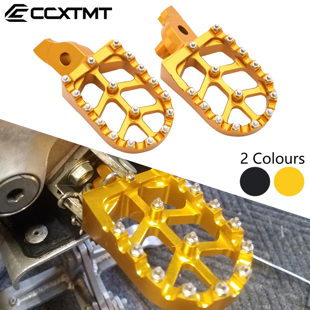 รถจักรยานยนต์ CNC อลูมิเนียมที่วางเท้าเท้าเหยียบสําหรับ RMZ250 RMZ 250 2007-2009 RMZ 450 RMZ450 2005
