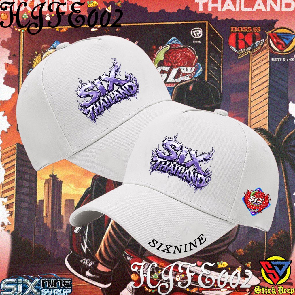 SIXNINE BOSS Thailand cap 69 พิมพ์ลายโลโก้ กันแดด กันลม หมวก Outdoor hat Unisex#09
