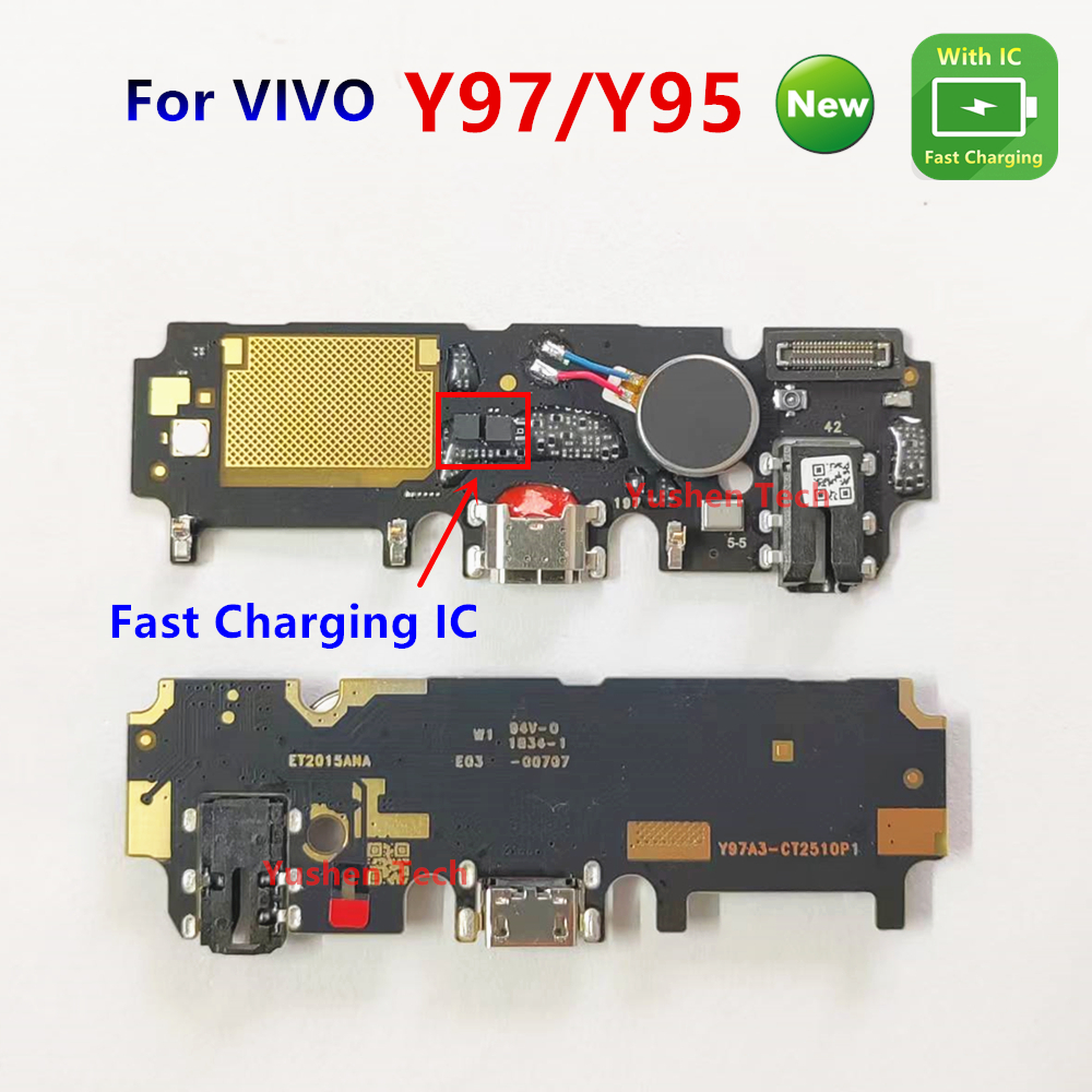 แท่นชาร์จสําหรับ Vivo Y97 Y95 บอร์ดชาร์จเร็ว บอร์ดพอร์ตเครื่องชาร์จ USB บอร์ดไมโครโฟน