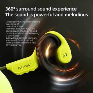 Polvcdg-X9-8G/32G -IPX8 ว่ายน้ํากันน้ํา Bone Conduction หูฟังกีฬา/ขี่จักรยาน/ฟิตเนสบลูทูธ 6.0 พร้อมไมโครโฟน
