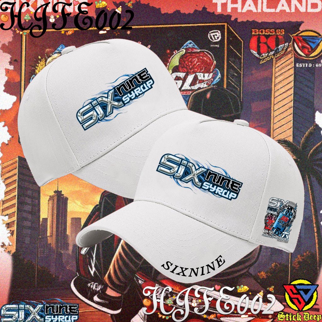 SIXNINE BOSS Thailand cap 69 พิมพ์ลายโลโก้ กันแดด กันลม หมวก Outdoor hat Unisex#014