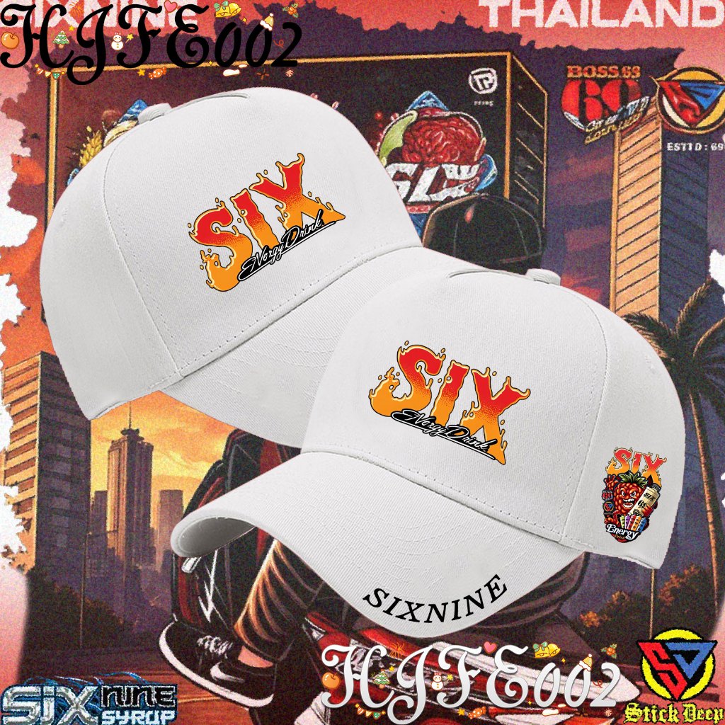 SIXNINE BOSS Thailand cap 69 พิมพ์ลายโลโก้ กันแดด กันลม หมวก Outdoor hat Unisex#018