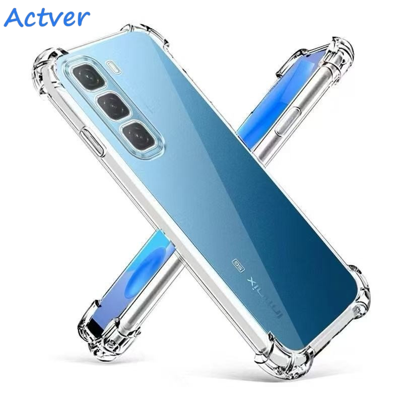 [ส่งจากไทย]เคสกันกระแทก iNfinix Hot60Pro Plus Smart10 Pop10 / Hot 50 Pro Plus Note50s Note50Proplusกันกระแทก ใส Hot50Pro plusเคสหลังใสขอบนิ่มหลังแข็ง