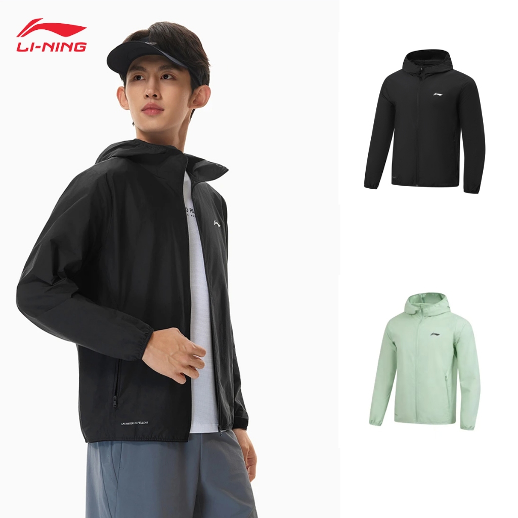 LI-NING Outerwear Sports Water-Repellent, Cooling, Moisture-Wiking UV-Protection Sports Windbreaker 