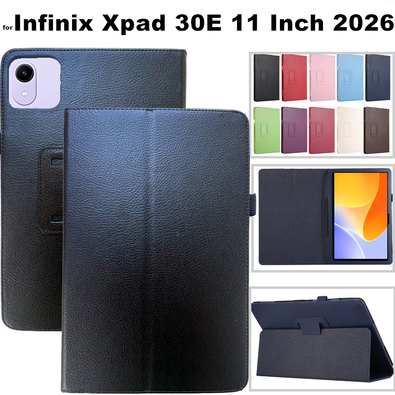 สําหรับ Infinix Xpad 30E 11 นิ้ว 2026 กรณีแม่เหล็กพลิกฝาครอบป้องกัน Slim น้ําหนักเบา PU หนังขาตั้ง