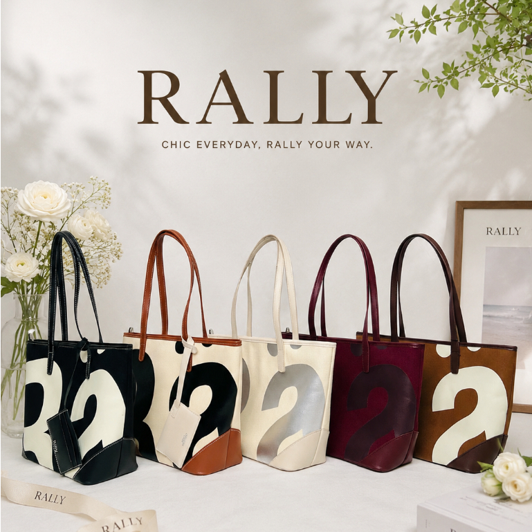 กรุงเทพโดยตรง Rally city tote bag กระเป๋าสะพายกระเป๋าถือ 1:1✨