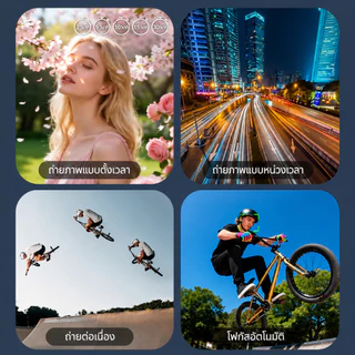 MODOFO Pocket Camera Vlog Camera 4K WiFi Action Camera AI Face Tracking ซูม18เท่า หมุนได้ 330° กล้อง 75MP Zoom Vlog บันทึกวิดีโอ