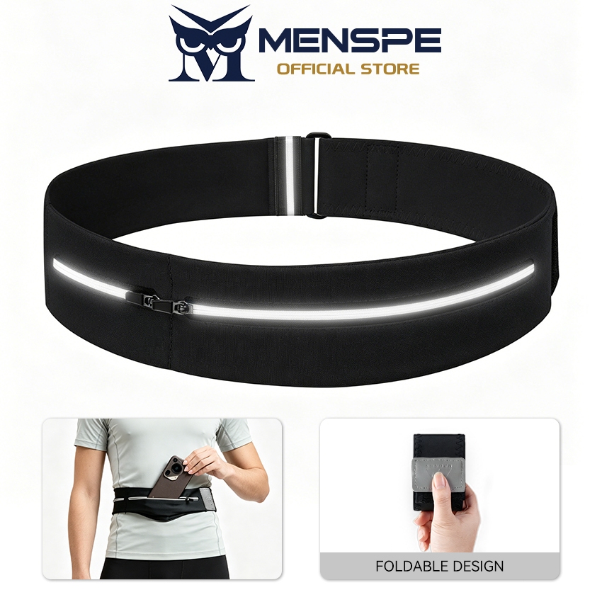 MENSPE Outdoor Running Multi functional Rounding Ultra thin Invisible Fit Waterproof SportsWaist Pack Jogging Belt