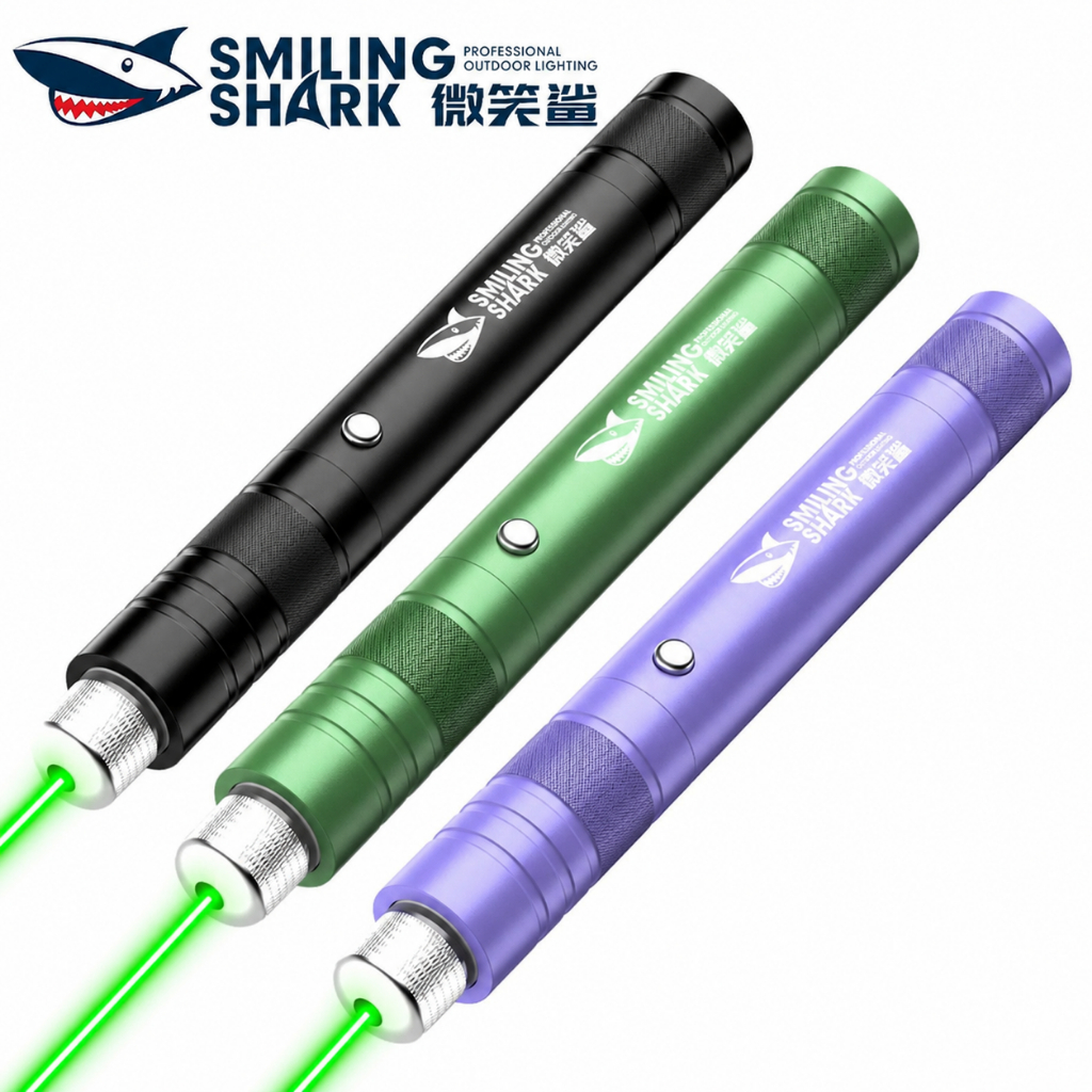 SmilingShark JGB03 Green Laser Pointer แบบพกพา 532NM ไฟเลเซอร์สีเขียว 2000m Type-C ชาร์จใหม่ได้ ด้วยการสาธิตแบบถอดได้ สำหรับแมวเล่นแสงเลเซอร์สอนตัวชี้, ไฟนำเสนอการประชุม