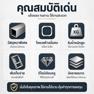 【ไม่ต้องติดตั้ง】โต๊ะพับสแตนเลส โต๊ะอาหาร โต๊ะทำงาน ขนาด 140/120/100/80cm น้ำหนักเบา แข็งแรง ทำความสะอาดง่าย รองรับได้ 4-10 ท่าน รับน้ำหนักได้ 800KG