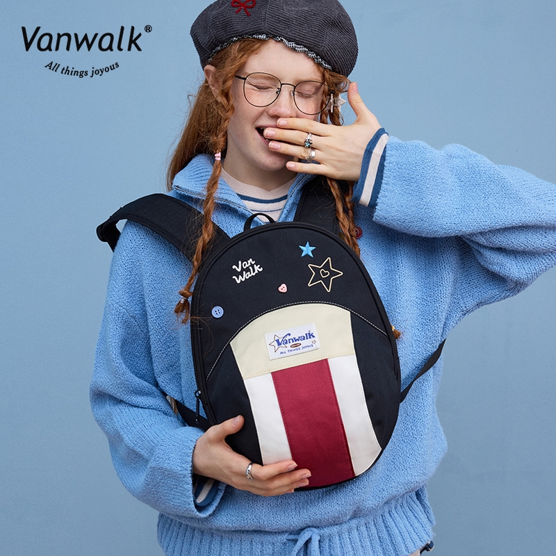Vanwalk حقيبة ظهر نسائية Lucky Star بقبعة بيسبول V2880 — صورة 2