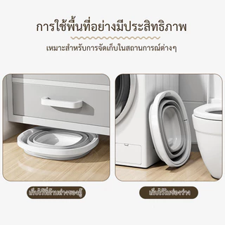 Care.Beauty ถังน้ำยืดพับได้ ขนาด5-10L ถังอเนกประสงค์ ประหยัดพื้นที่ ทนทานต่ออุณหภูมิสูง ซิลิโคนอย่างหนาทนทาน