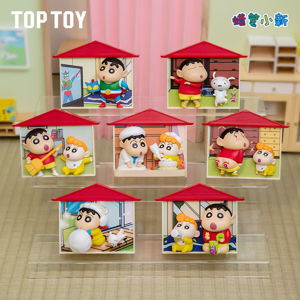 TOPTOY x CRAYON SHINCHAN Nohara Family Series Figures Blind Box กล่องสุ่มฟิกเกอร์ ของเล่นฟิกเกอร์ ของขวัญ แม่เหล็กติดตู้เย็น
