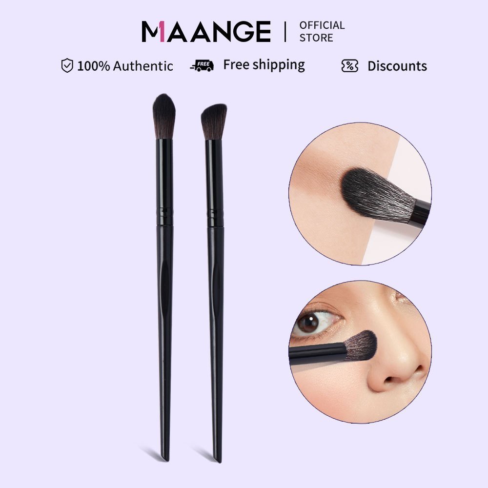 MAANGE 2 ชิ้น แปรงแต่งหน้า หัวเฉียง คอนทัวร์จมูก เฉดดิ้ง ไฮไลท์ แบบพกพา 51255