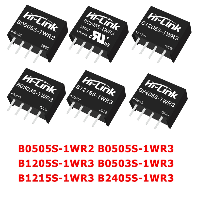 5pcs B0505S-1WR2 B0505S-1WR3 B1205S-1WR3 B0503S-1WR3 B1215S-1WR3 B2405S-1WR3 DC-DC 1W โมดูลอินพุต 5V