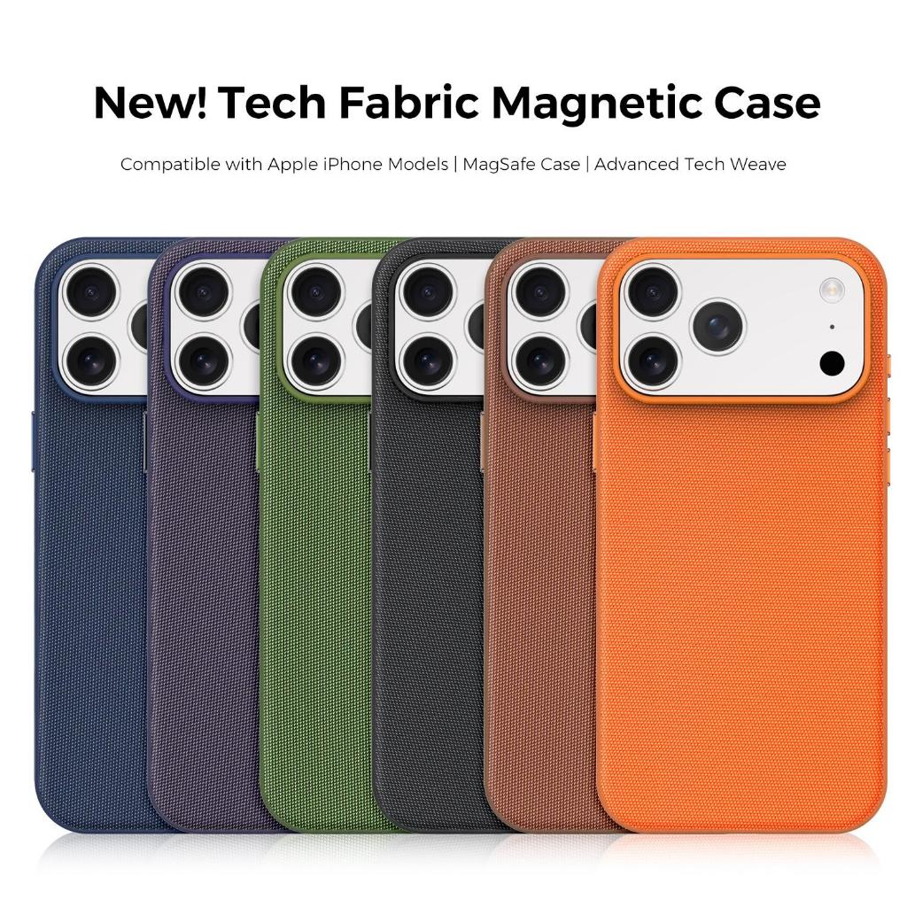 เคสผ้า 6 สี Tech สําหรับ iPhone 17 Pro Max 16 15 Pro Max Magnetic กันกระแทก