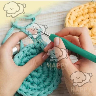 เข็มโครเชต์ เข็มถักไหมพรมครบชุด เข็มโครเชต์ ด้ามยาง DIY จับแล้วนุ่มสบาย ทำให้ไม่เมื่อยมือ
