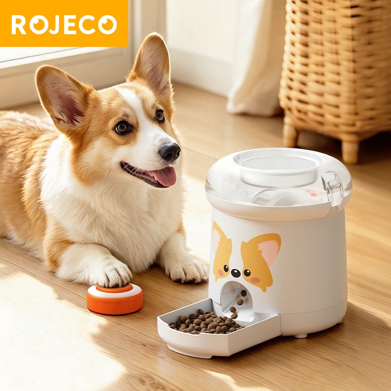Rojeco Smart Pet Feeder Interactive IQ การฝึกอบรมของเล่นสุนัขแมวปริศนาเครื่องจ่ายอาหารจิตเสริมช้า Feeder