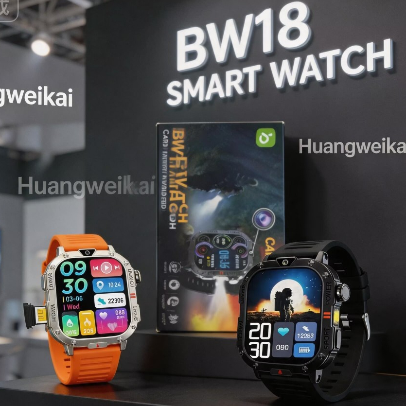 2026 BW18 ซิมการ์ด 4G โทรสมาร์ทนาฬิกากล้องไฟฉาย Led ฟิตเนสกลางแจ้ง Tracker กันน้ํากีฬา smartwatch สํ