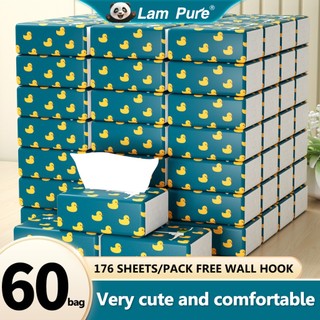 【BUY 40 TAKE 20】LamPure Tissue Soft Portable Tissue Towel Napkins 168 Sheets Per Pack
