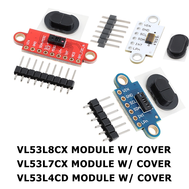 VL53L8CX VL53L7CX VL53L4CD ToF เลเซอร์ตั้งแต่เซนเซอร์โมดูล Proximity Detector 8x8 Multi-Zone Low Power ประสิทธิภาพสูง 90° FOV ความแม่นยําสูงพร้อมเลนส์ครอบ